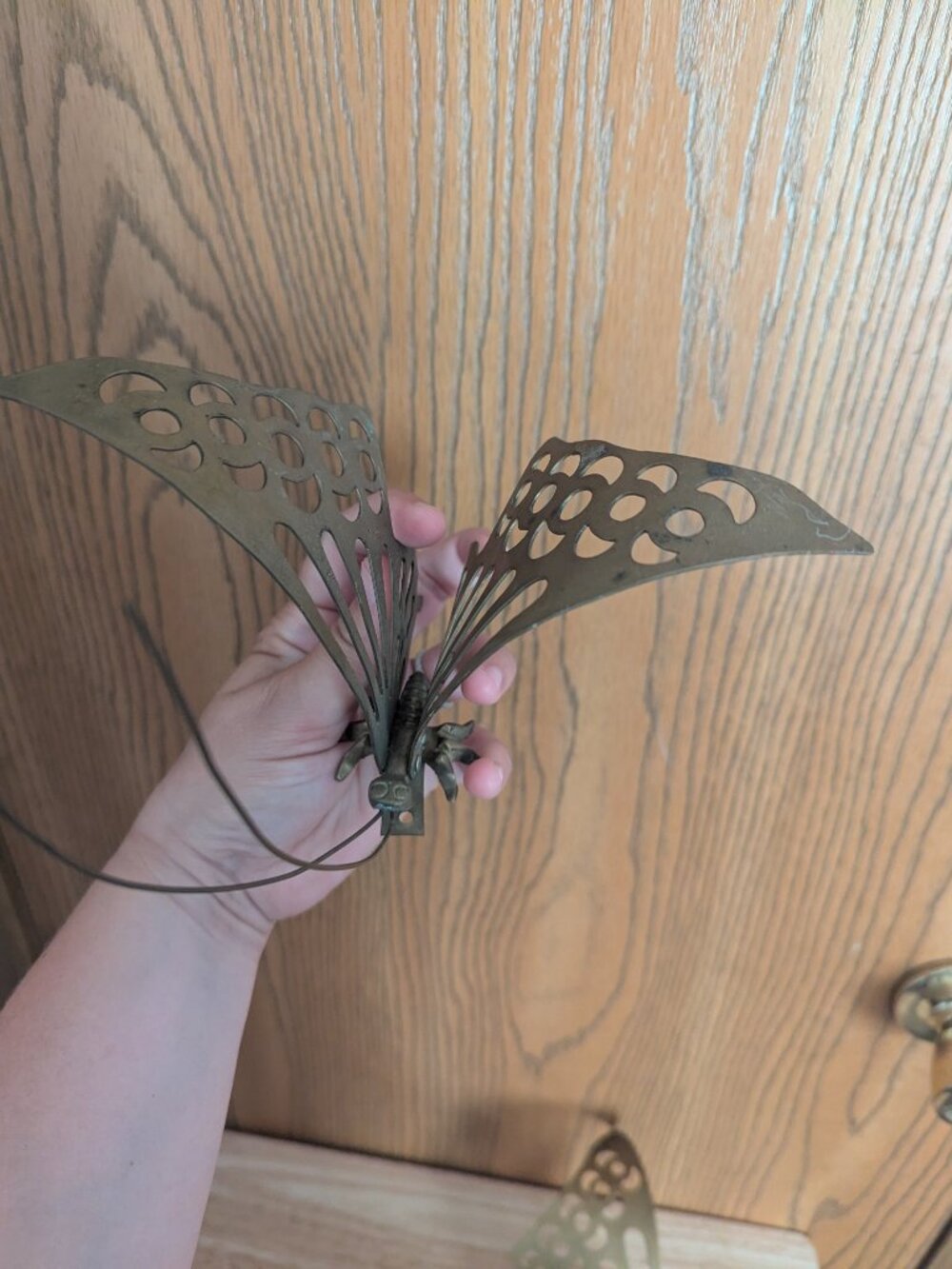 VTG Brass Butterfly Wall Decor or Table Art 3D Set of 3 MCM Metal - Picture 11 of 16